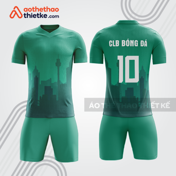 Bộ quần áo bóng đá doanh nghiệp nhà đất màu xanh BDE30