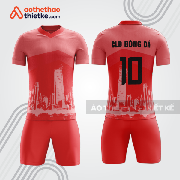 Bộ quần áo bóng đá doanh nghiệp nhà đất màu đỏ BDE33