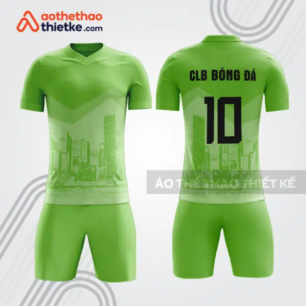 Bộ quần áo bóng đá xanh lá họa tiết skyline BDE38