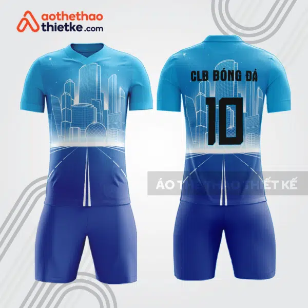 Bộ quần áo bóng đá doanh nghiệp xây dựng BDE50 màu xanh dương