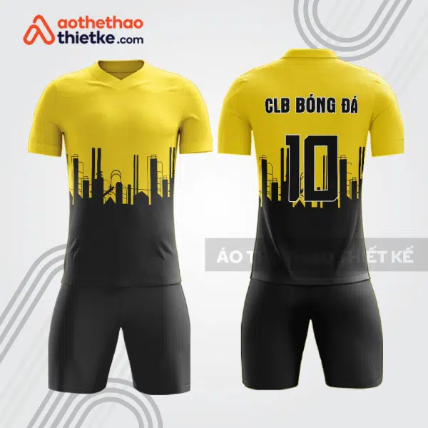 Bộ quần áo bóng đá doanh nghiệp xây dựng bde53 màu vàng đen
