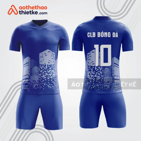 Bộ quần áo bóng đá doanh nghiệp xây dựng màu xanh bde58