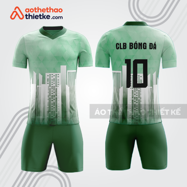 Bộ quần áo bóng đá doanh nghiệp xây dựng bde64 màu xanh mint