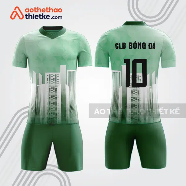 Bộ quần áo bóng đá doanh nghiệp xây dựng bde64 màu xanh mint
