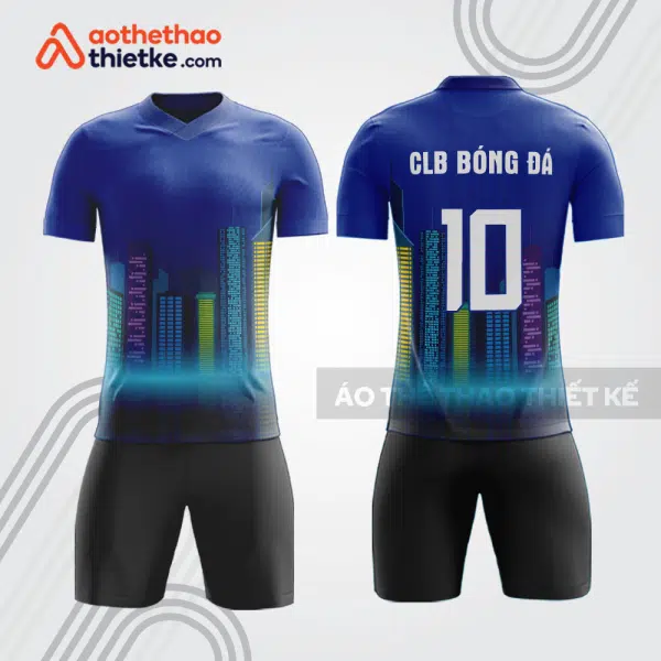 Bộ quần áo bóng đá doanh nghiệp xây dựng bde67 màu xanh navy