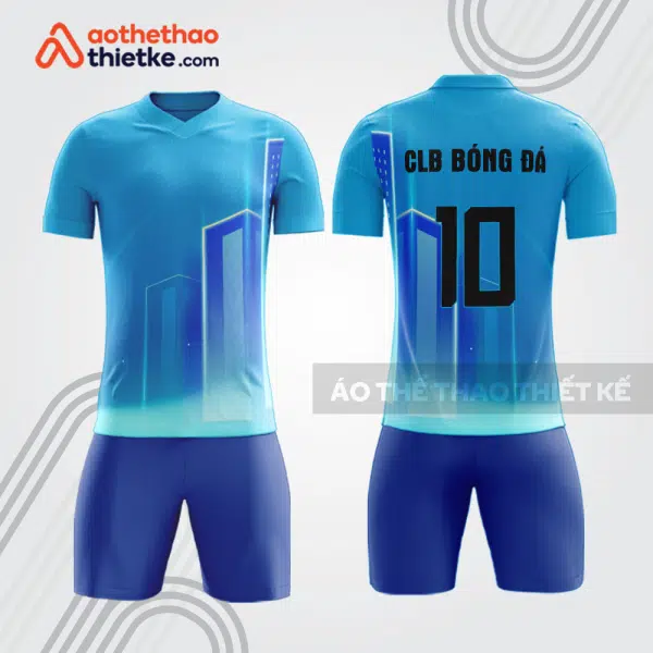 Mẫu quần áo bóng đá cư dân tòa nhà xanh cyan BDE70