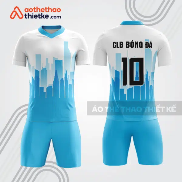 Bộ quần áo bóng đá cư dân tòa nhà trắng xanh bde74