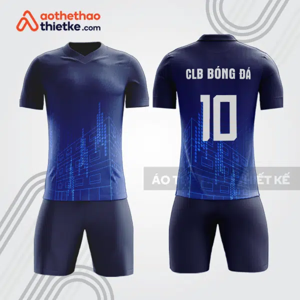 Bộ quần áo bóng đá cư dân tòa nhà xanh navy bde81