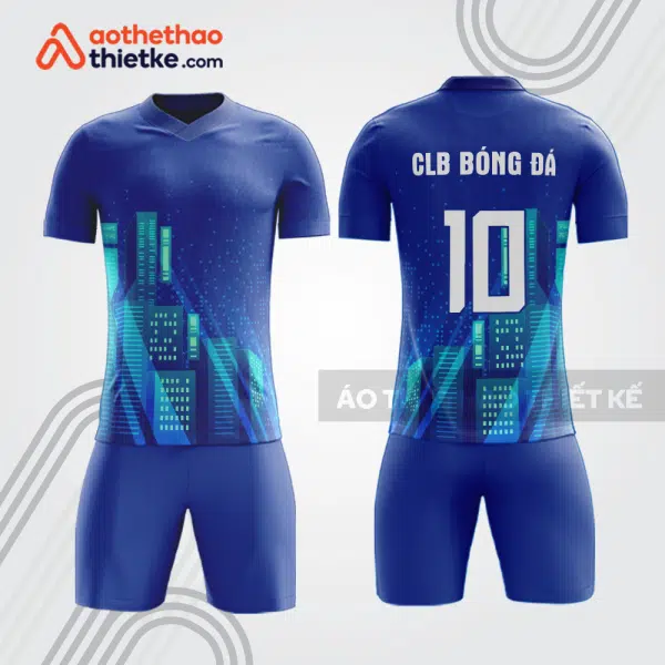 Bộ quần áo bóng đá doanh nghiệp địa ốc màu xanh bde85