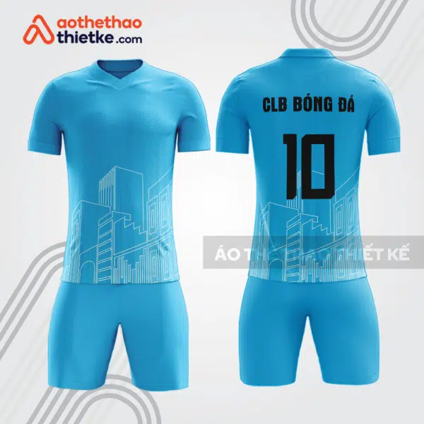 Bộ quần áo bóng đá doanh nghiệp địa ốc màu xanh BDE86