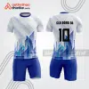 Bộ quần áo bóng đá doanh nghiệp địa ốc xanh trắng bde93