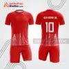 Bộ quần áo bóng đá doanh nghiệp địa ốc màu đỏ bde96