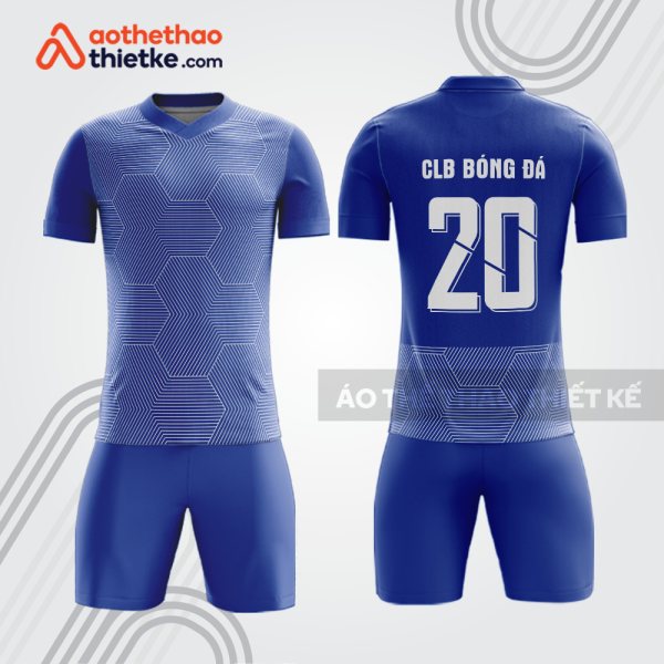 Bộ bóng đá CLB màu xanh họa tiết hình học bdb1008