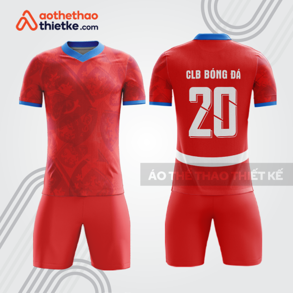 Bộ thể thao bóng đá đỏ phối xanh BDB1027