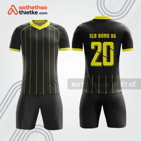 Bộ thể thao bóng đá bdb1029 màu đen phối vàng