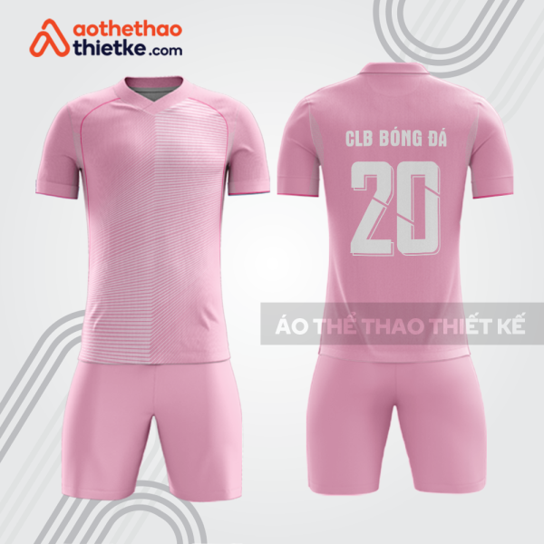 Bộ bóng đá màu hồng bdb1032 gồm áo và quần