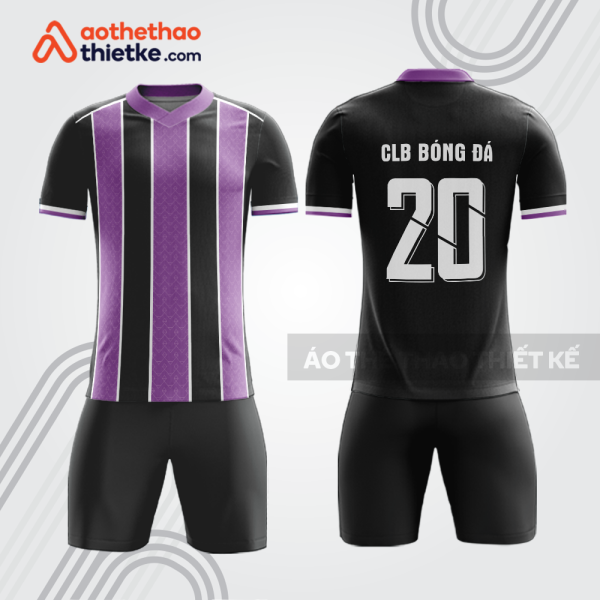 Bộ quần áo bóng đá CLB đen tím bdb1035