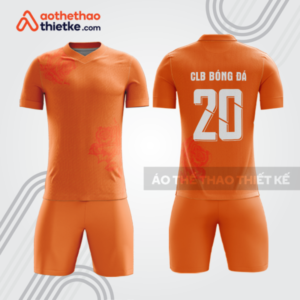 Bộ thể thao bóng đá màu cam bdb1059 gồm áo và quần