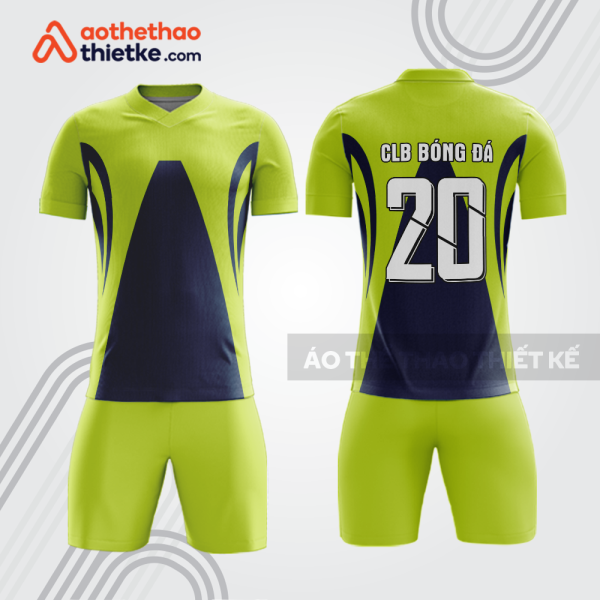 Bộ thể thao bóng đá xanh neon phối navy bdb1061