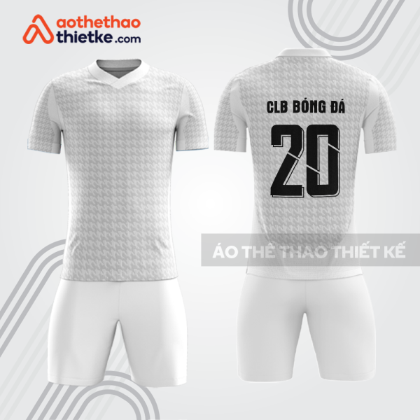 Bộ bóng đá bdb1064 trắng xám có số 20 sau lưng