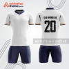 Bộ thể thao bóng đá trắng xanh navy bdb1065