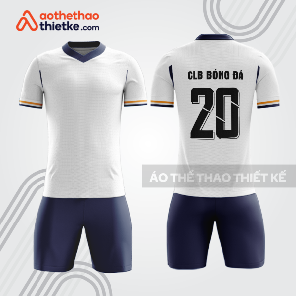 Bộ thể thao bóng đá trắng xanh navy bdb1065