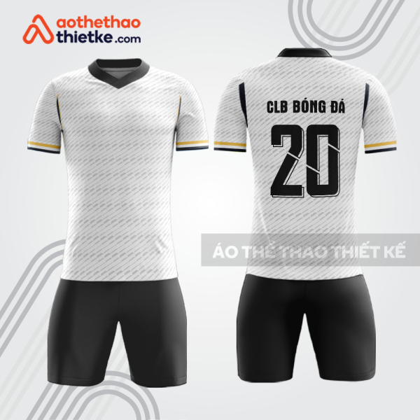 Bộ thể thao bóng đá bdb1066 trắng đen