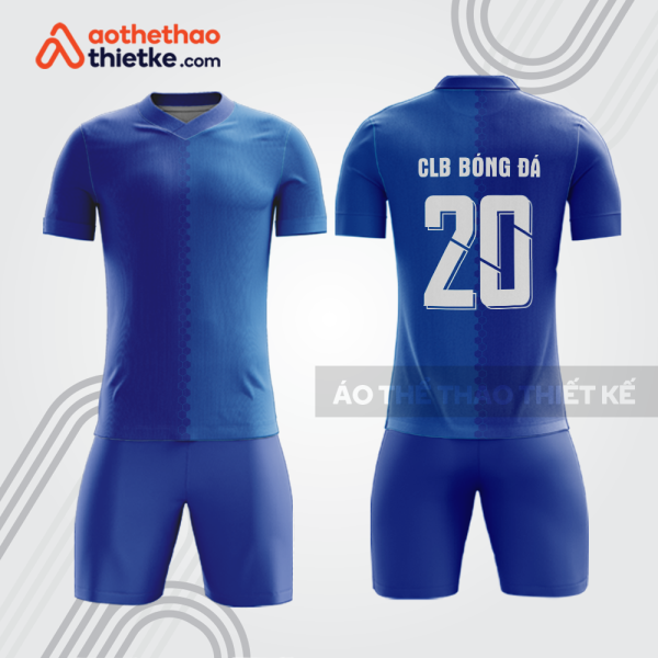 Bộ thể thao bóng đá màu xanh bdb1067 gồm áo và quần short