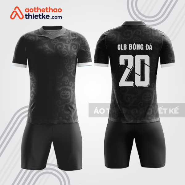 Bộ bóng đá màu đen họa tiết chìm bdb1069