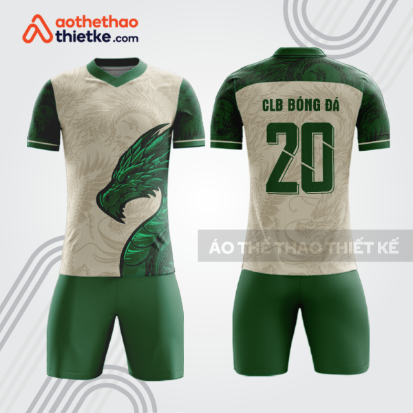 Bộ thể thao bóng đá xanh kem bdb1075 họa tiết đại bàng