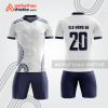 Bộ bóng đá trắng navy họa tiết rồng bdb1083