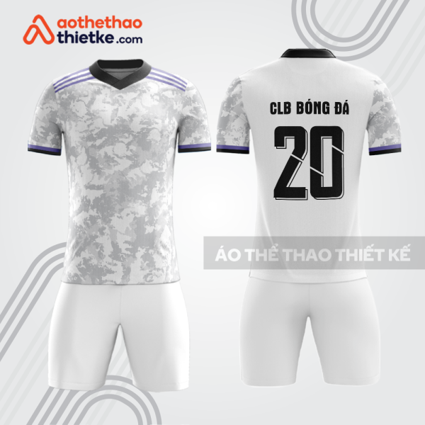 Bộ bóng đá bdb1097 trắng xám họa tiết camo