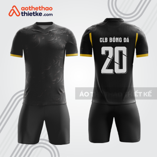 Bộ thể thao bóng đá màu đen phối vàng bdb1098