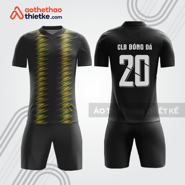 Bộ thể thao bóng đá bdb1106 màu đen họa tiết neon