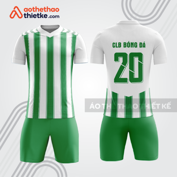 Bộ bóng đá xanh trắng sọc dọc bdb1111