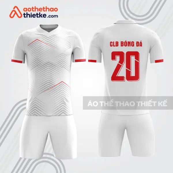 Bộ đồ bóng đá trắng đỏ bdb1125 cho câu lạc bộ