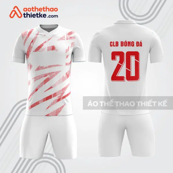 Bộ đồ bóng đá trắng đỏ bdb1126