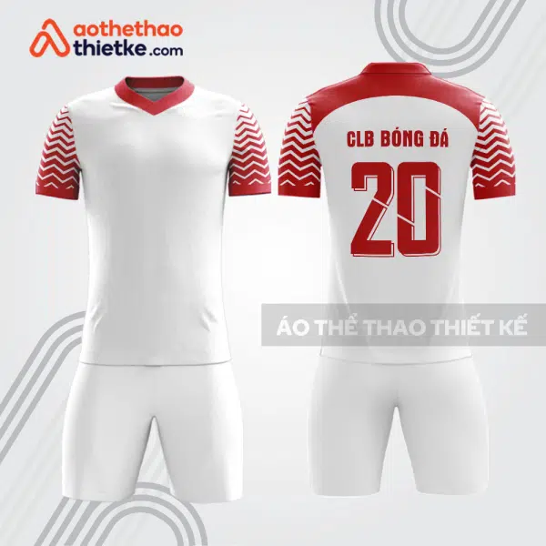 Bộ đồ bóng đá trắng đỏ bdb1127