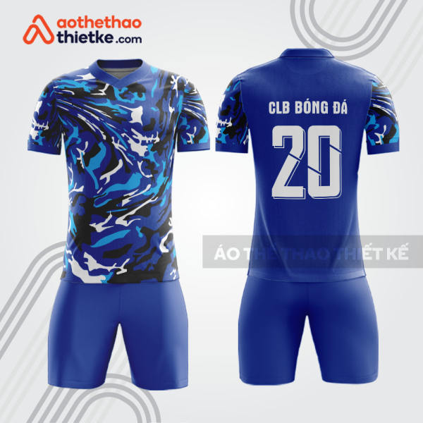 Bộ đồ bóng đá xanh camo bdb1134 gồm áo và quần