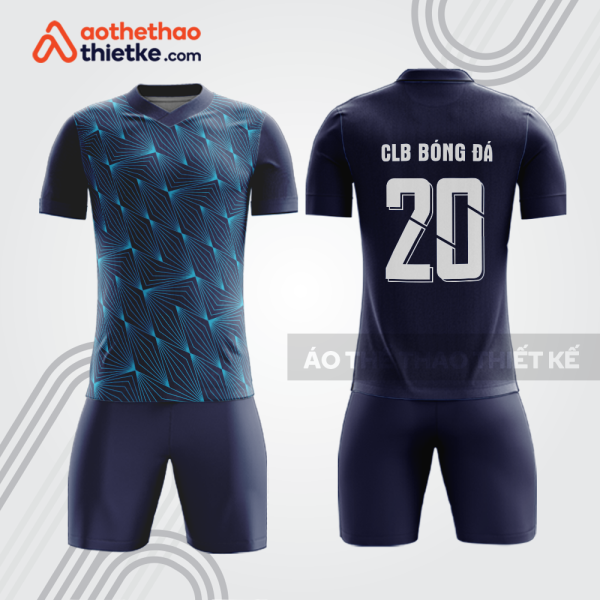 Bộ quần áo bóng đá xanh navy họa tiết cyan bdb1136