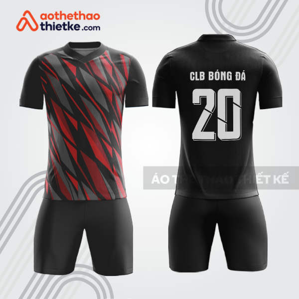 Bộ đồ bóng đá bdb1138 màu đen đỏ xám