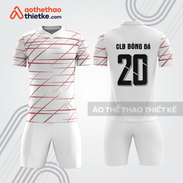 Bộ đồ bóng đá trắng đỏ bdb1139