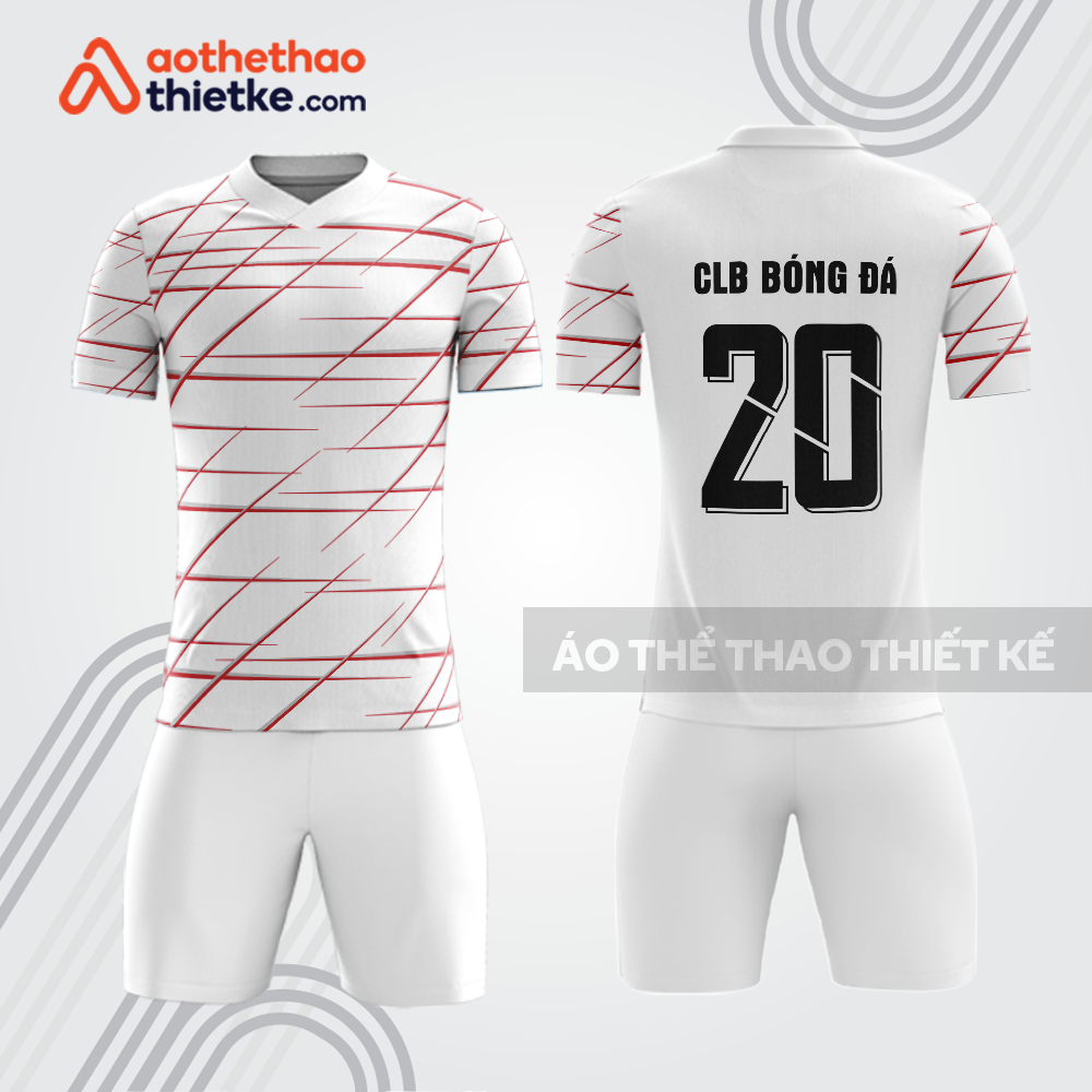 Bộ đồ bóng đá trắng đỏ bdb1139