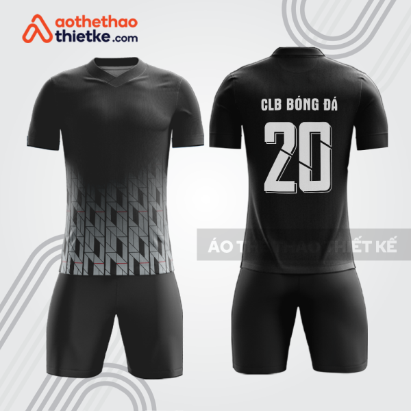 Bộ đồ bóng đá đen xám bdb1141 có số 20 sau lưng
