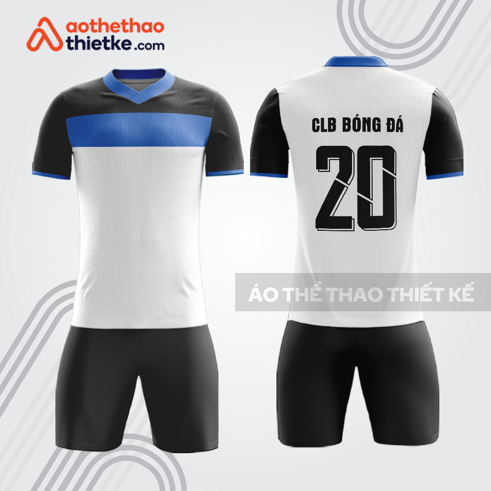 Bộ đồ bóng đá CLB trắng đen xanh bdb1159