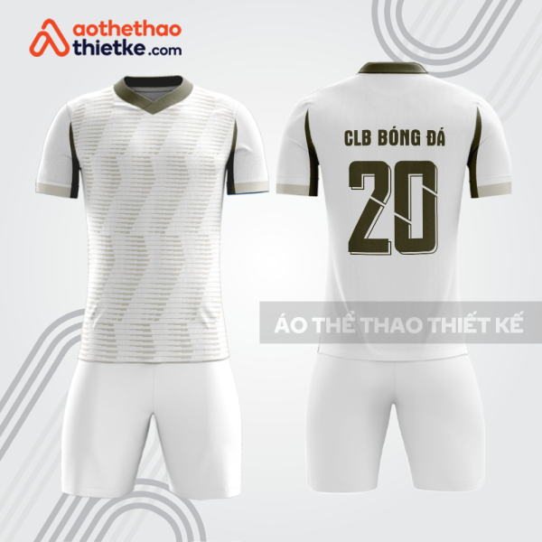 Bộ đồ bóng đá trắng phối rêu bdb1164 gồm áo và quần