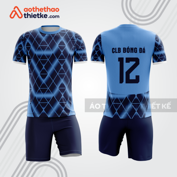 Bộ đồ bóng đá bdb1174 màu xanh navy họa tiết hình học