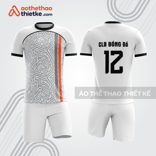 Bộ đồ bóng đá trắng xám bdb1176 cho câu lạc bộ