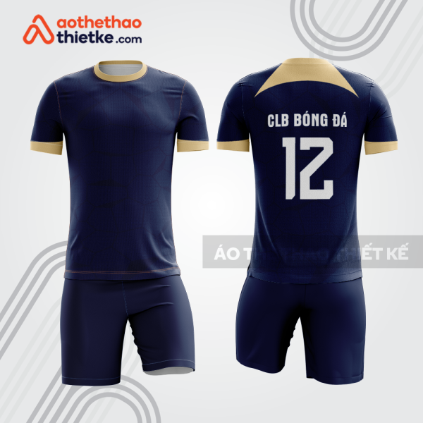 Bộ đồ bóng đá xanh navy phối vàng bdb1184