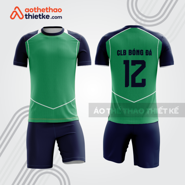 Bộ đồ bóng đá xanh lá phối xanh navy bdb1186
